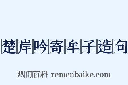 楚岸吟寄牟子造句是什么意思的图片